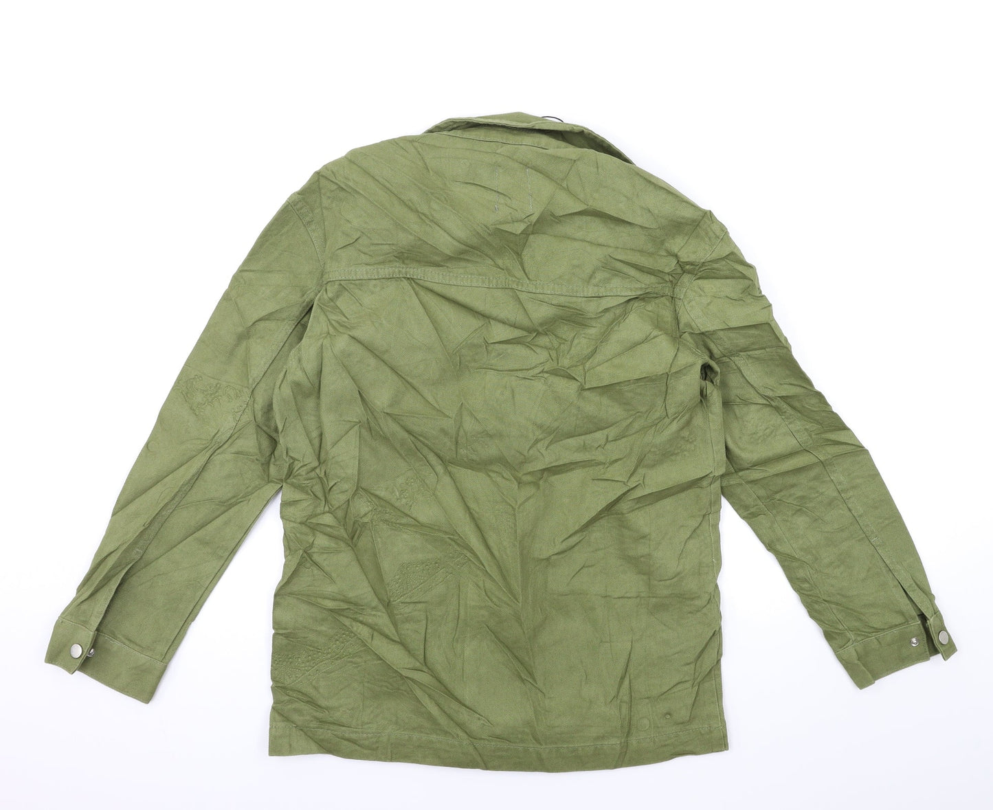 Primark Womens Green  Denim Jacket Coat Size 6