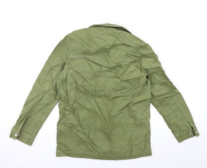 Primark Womens Green  Denim Jacket Coat Size 6