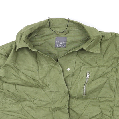 Primark Womens Green  Denim Jacket Coat Size 6