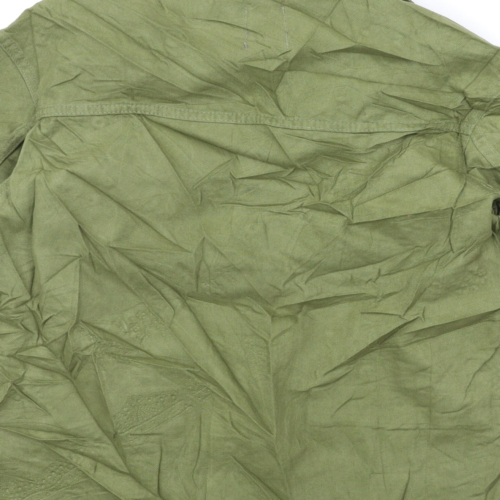 Primark Womens Green  Denim Jacket Coat Size 6