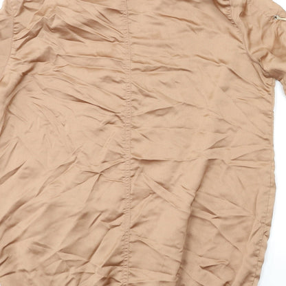 Womens UK Size 8 Missguided Brown Bomber Jacket