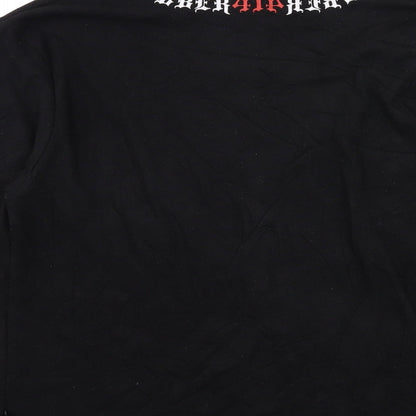 fibber Womens Black  Knit Pullover Jumper Size L