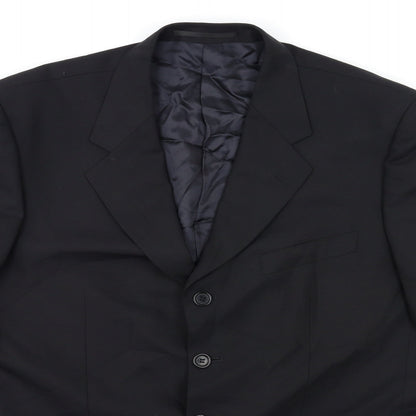 JAMES BERRY Mens Black   Jacket Suit Jacket Size 44