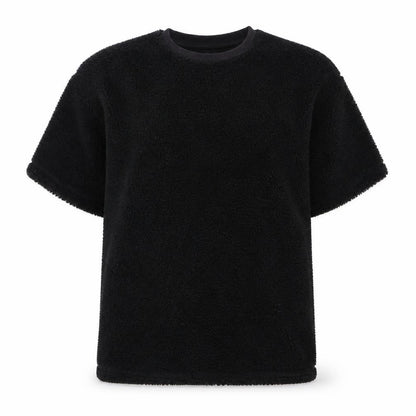 Front view of ASOS women’s black fleece jumper, size L