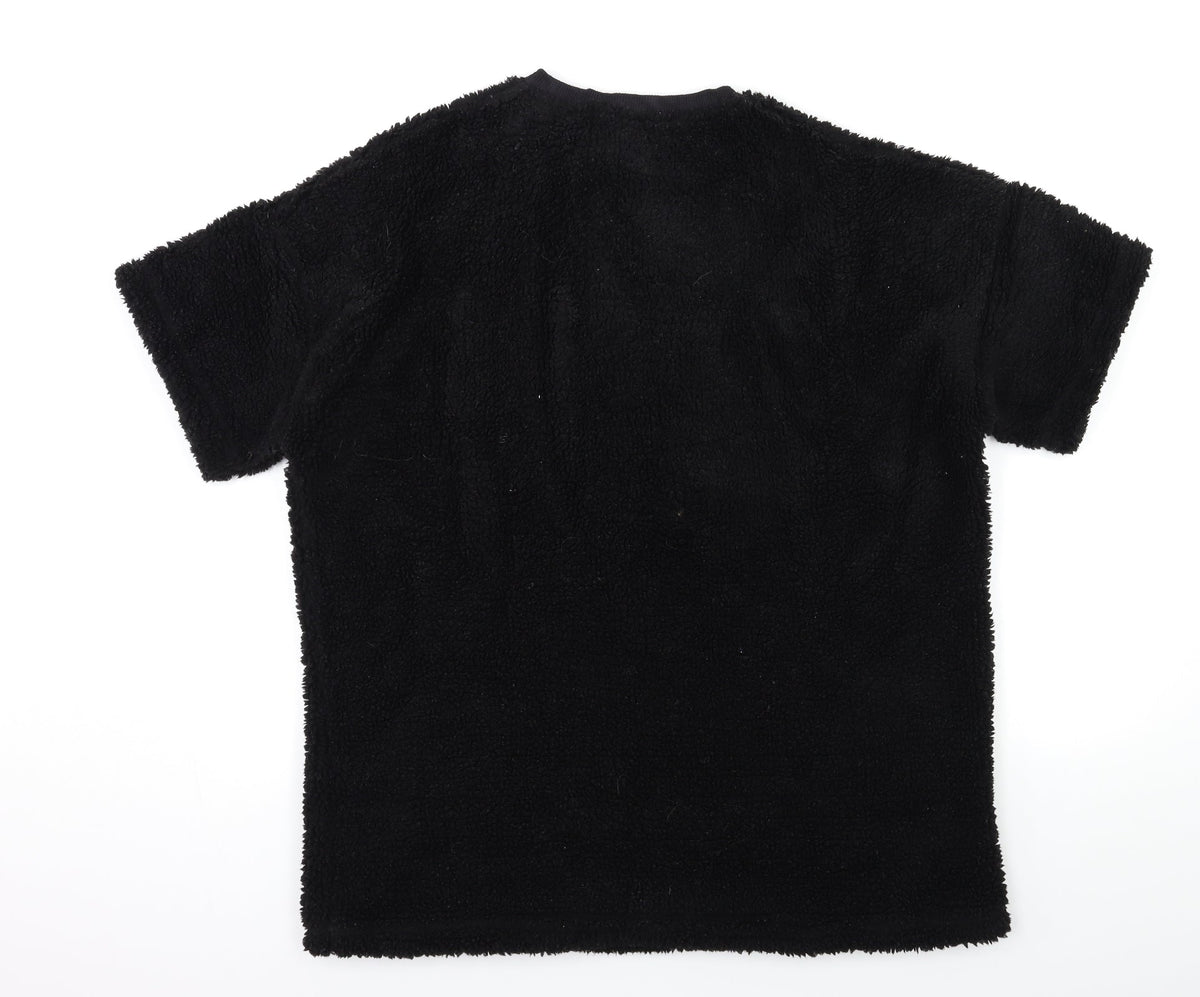 Back view of ASOS women’s black fleece jumper, size L