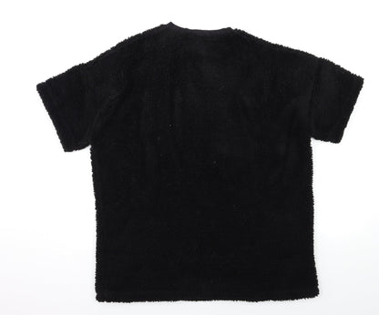 Back view of ASOS women’s black fleece jumper, size L