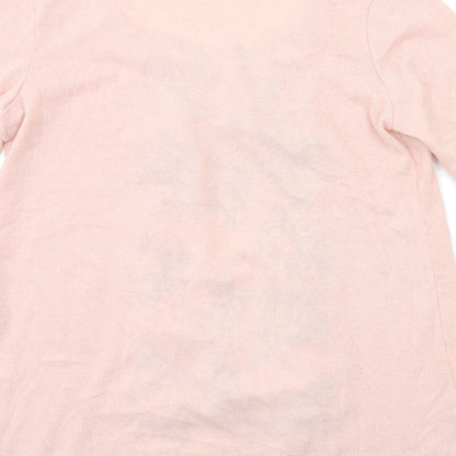 afibel Womens Pink Floral Knit Cardigan Jumper Size 14