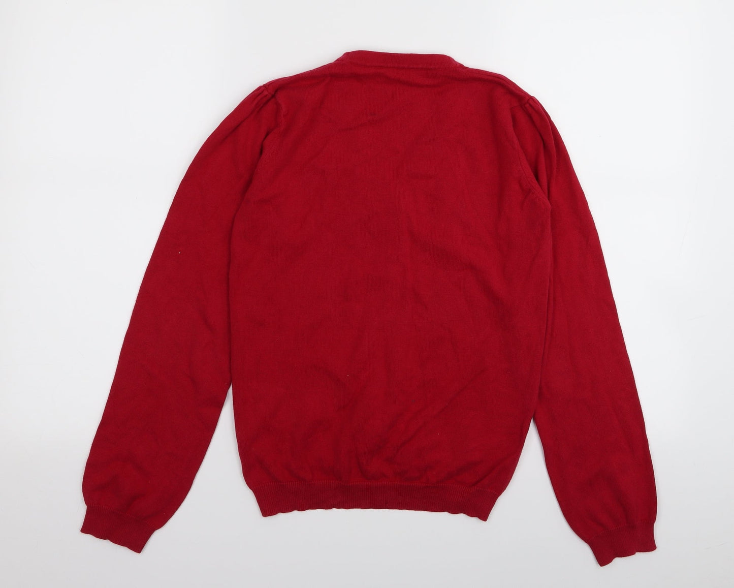 Nutmeg Girls Red   Cardigan Jumper Size 12-13 Years  - School Cardigan