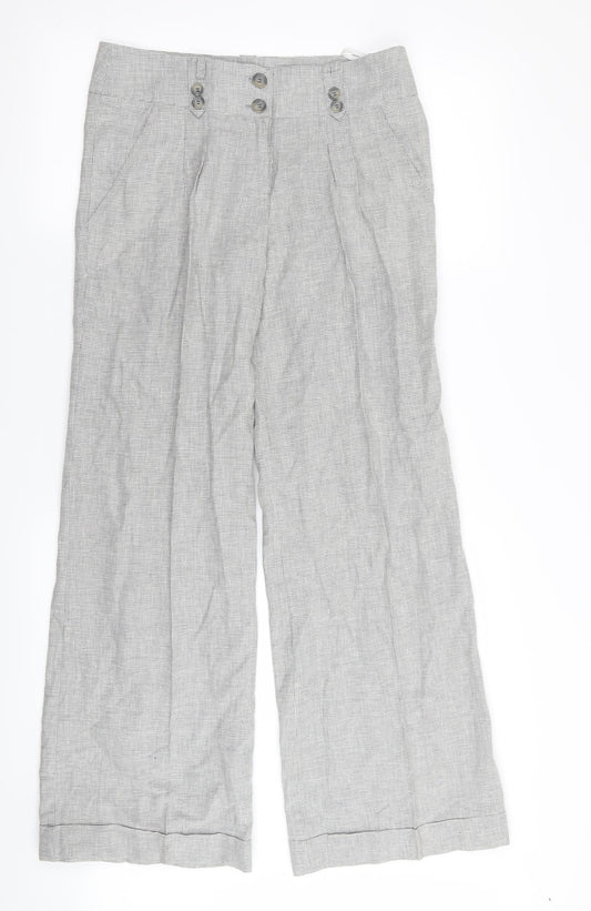Primark Womens Grey Houndstooth  Trousers  Size 8 L34 in