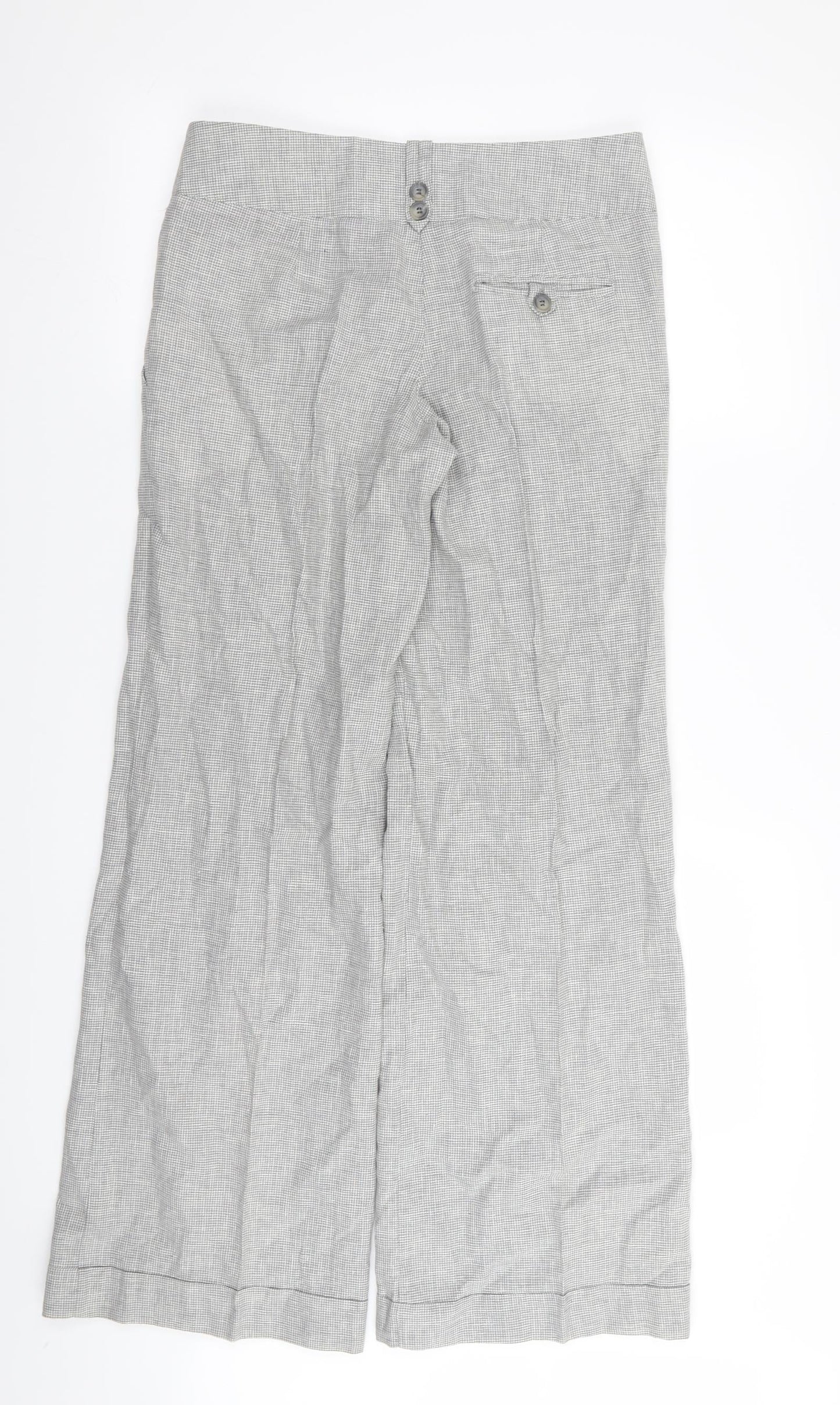 Primark Womens Grey Houndstooth  Trousers  Size 8 L34 in