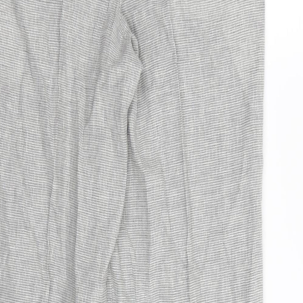 Primark Womens Grey Houndstooth  Trousers  Size 8 L34 in