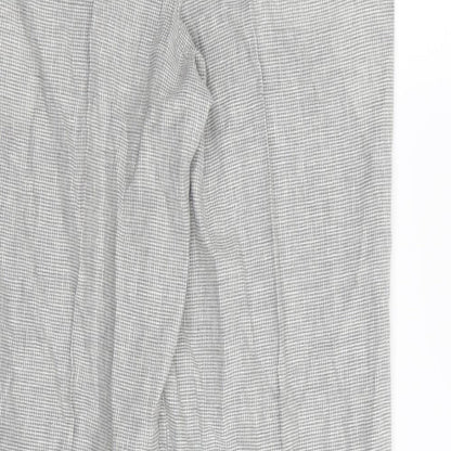 Primark Womens Grey Houndstooth  Trousers  Size 8 L34 in