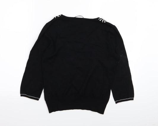 Per Una Womens Black   Basic T-Shirt Size 10