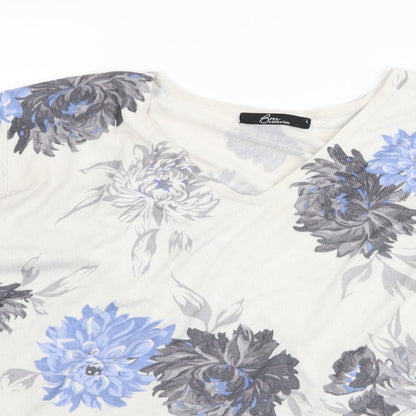 Womens UK Size L BM White Basic T-Shirt