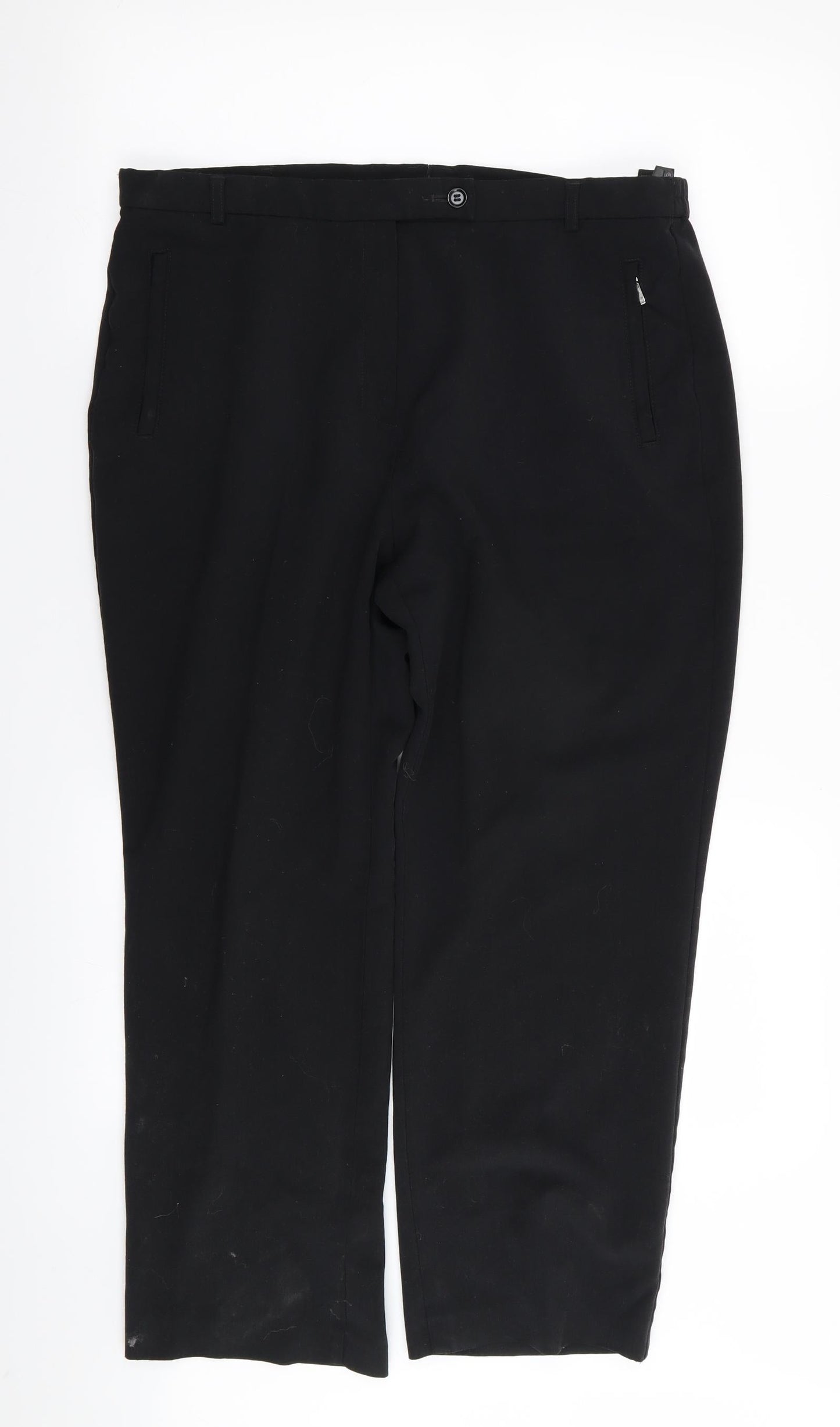 Womens UK Size 14 M&S Regular Fit  Black Trousers