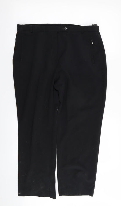 Womens UK Size 14 M&S Regular Fit  Black Trousers