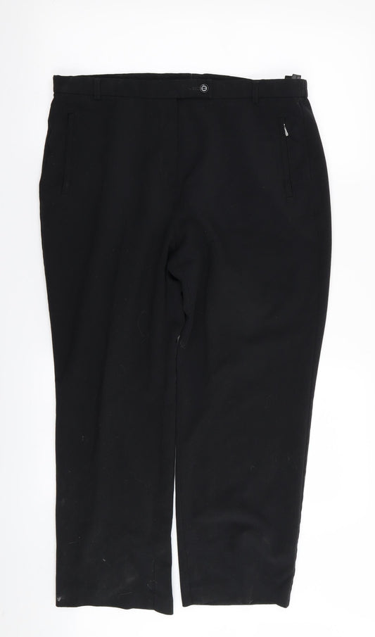 M&S Womens Black   Trousers  Size 14 L27 in