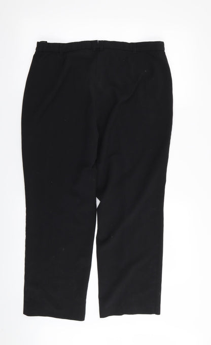 Womens UK Size 14 M&S Regular Fit  Black Trousers