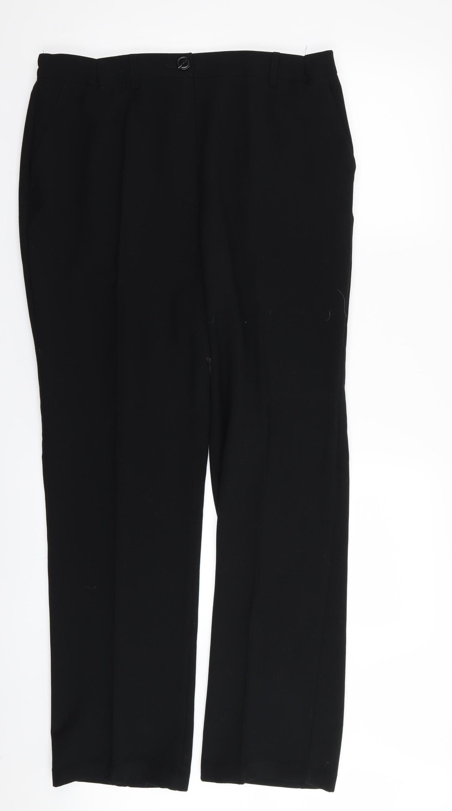 Womens UK Size 32 in Preworn Regular Fit  Black Trousers