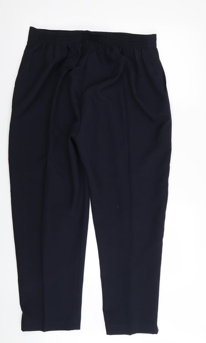 Womens UK Size 20 Preworn Regular Fit  Blue Trousers