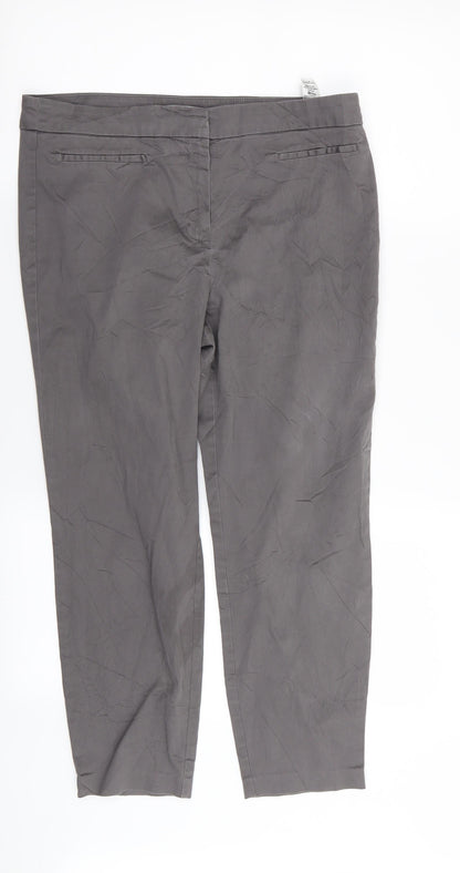 Womens UK Size 12 M&S Regular Fit  Grey Trousers