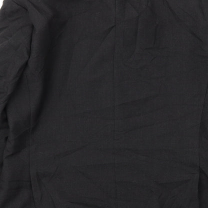 LEITHAUSER Mens Black   Jacket Blazer Size 44