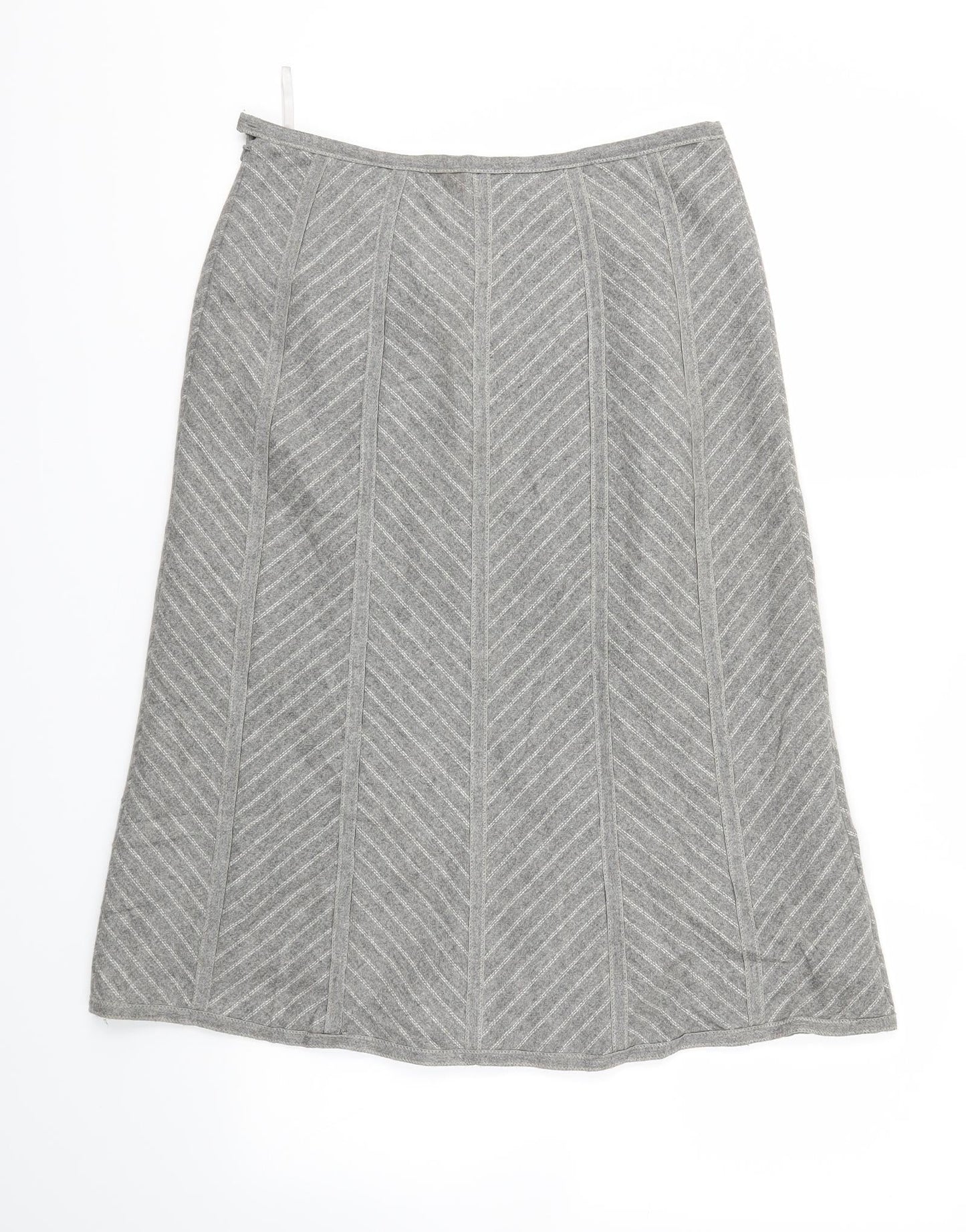 M&S Womens Grey   Flare Skirt Size 8
