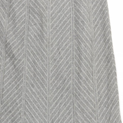 M&S Womens Grey   Flare Skirt Size 8
