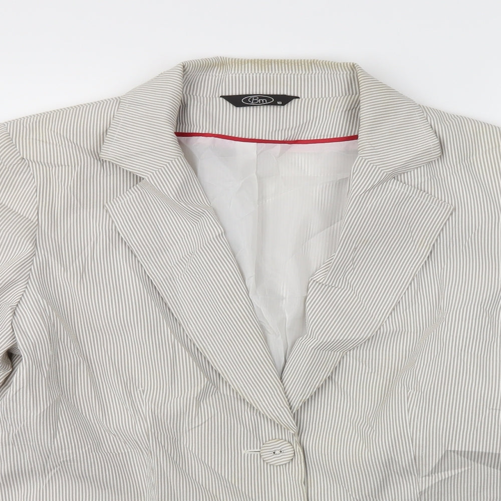 Womens UK Size 18 BM Regular Grey Blazer