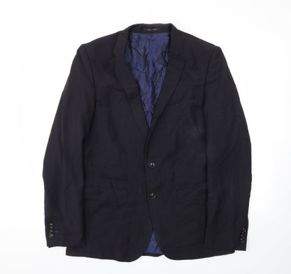 Mens UK Size 38 Zara Regular Blue Suit Jacket