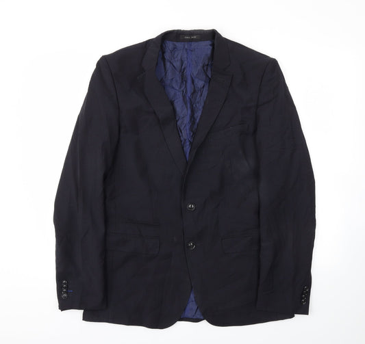 Mens UK Size 38 Zara Regular Blue Suit Jacket