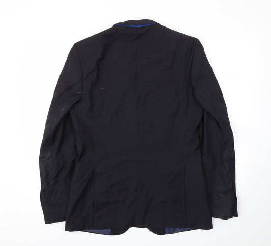 Mens UK Size 38 Zara Regular Blue Suit Jacket