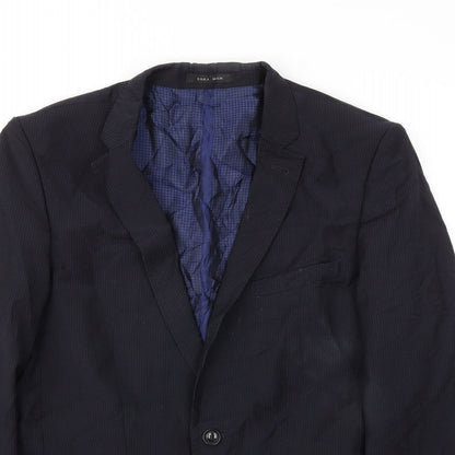 Mens UK Size 38 Zara Regular Blue Suit Jacket