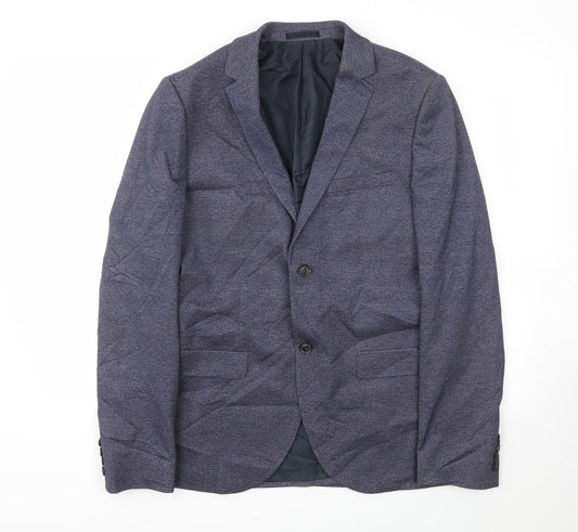 Mens UK Size 40 Topman Regular Blue Suit Jacket