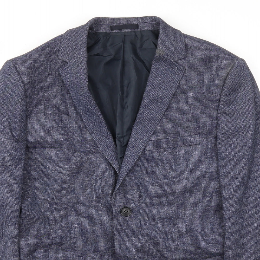 Mens UK Size 40 Topman Regular Blue Suit Jacket