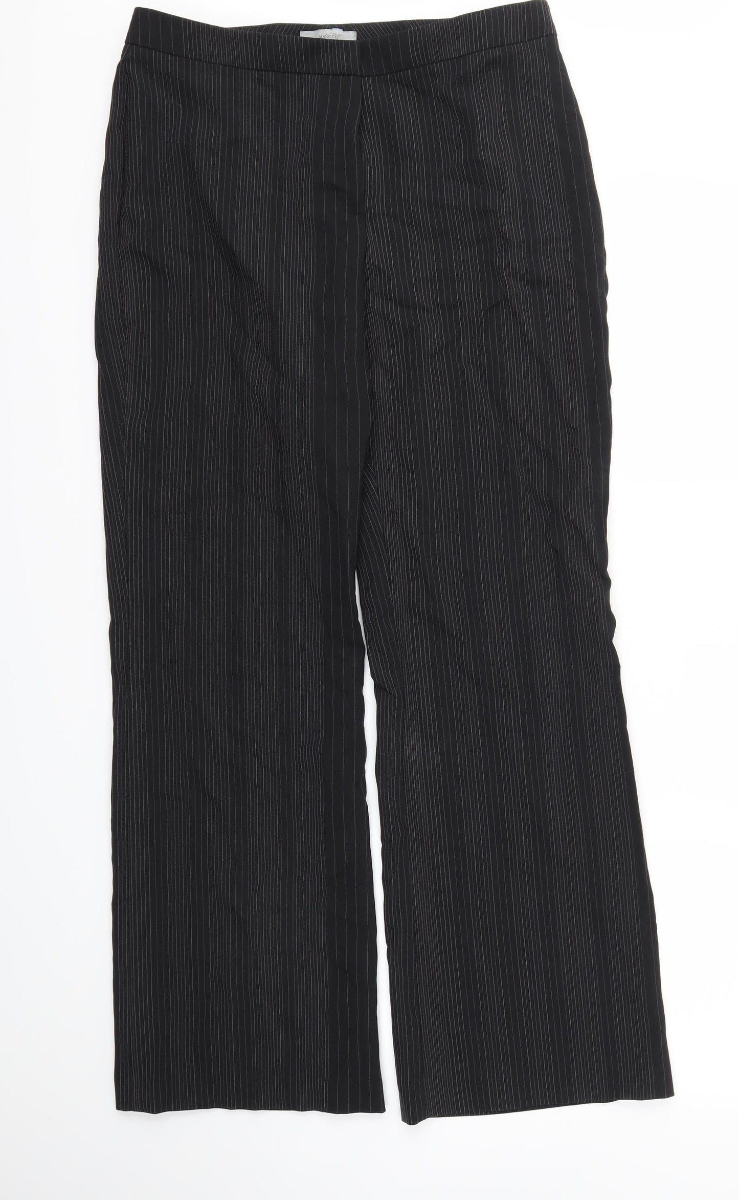 M&S Womens Black   Trousers  Size 14 L29 in