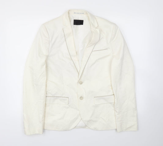 H&M Womens White   Jacket Blazer Size 34
