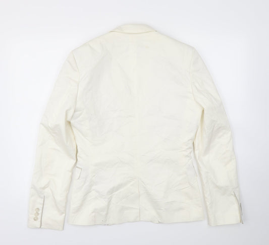 H&M Womens White   Jacket Blazer Size 34