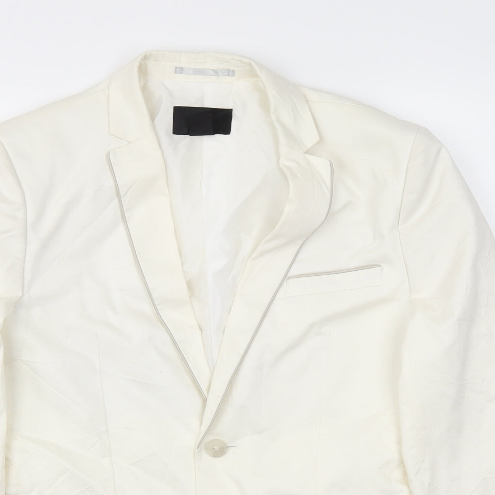 H&M Womens White   Jacket Blazer Size 34