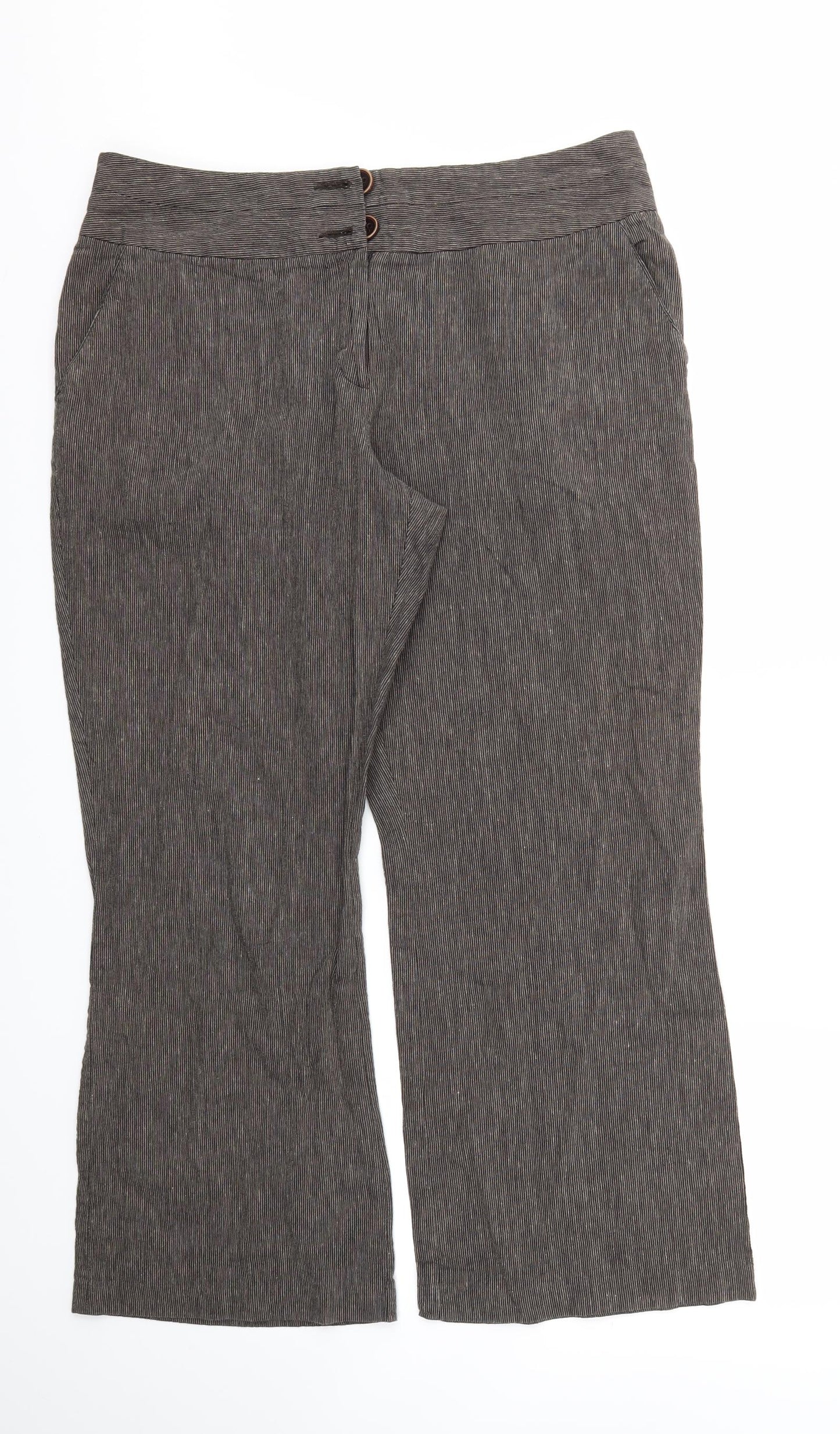 18 Womens Brown   Trousers  Size M L27 in