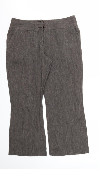 18 Womens Brown   Trousers  Size M L27 in