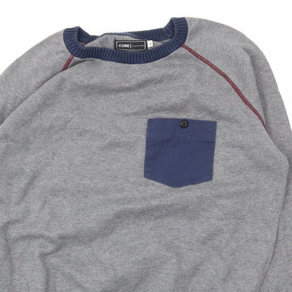 CORE Mens Grey   Pullover Sweatshirt Size L
