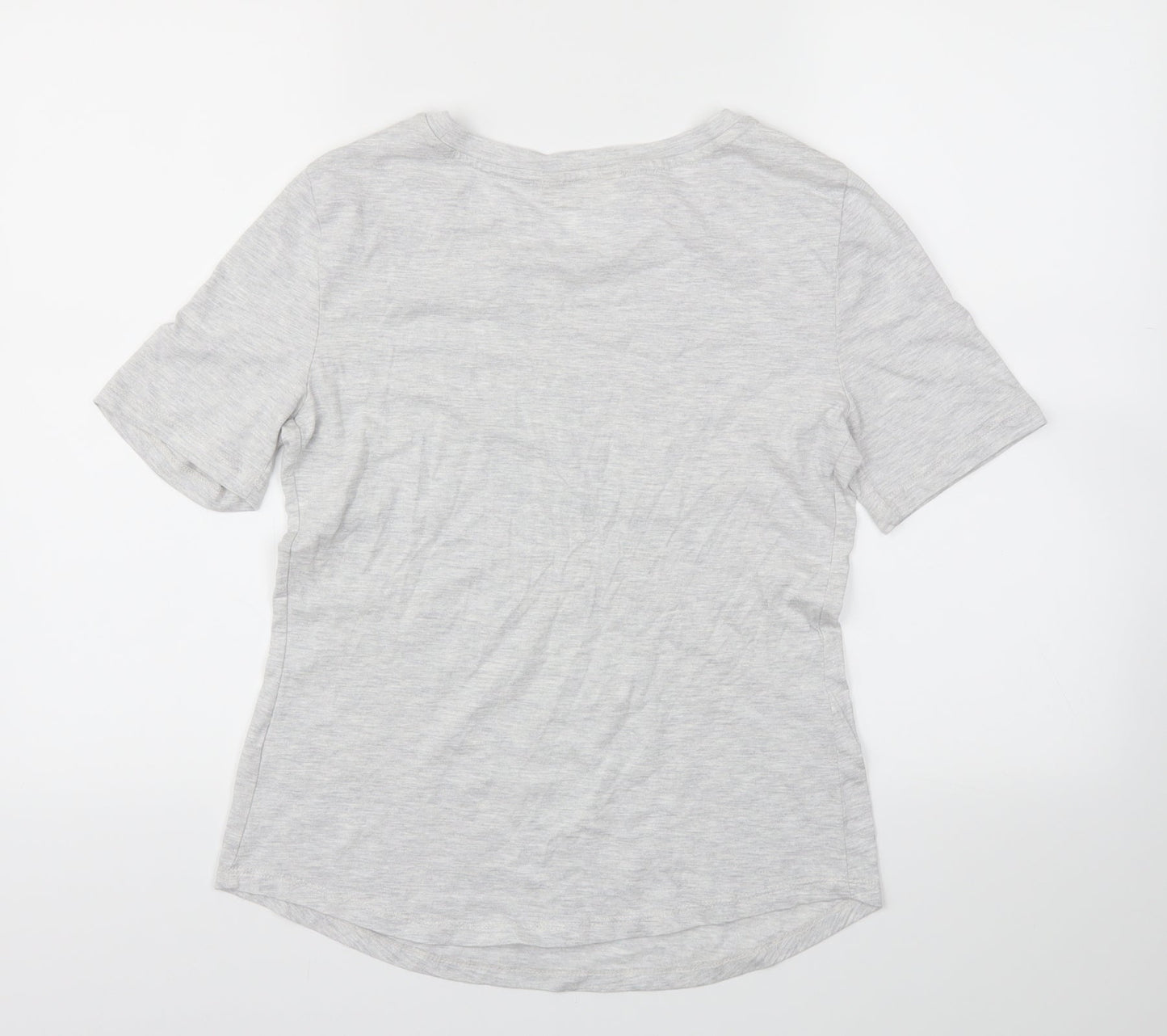 Womens UK Size 6 Day dreams Grey Basic T-Shirt