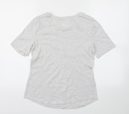 Womens UK Size 6 Day dreams Grey Basic T-Shirt