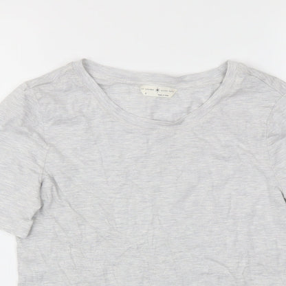 Womens UK Size 6 Day dreams Grey Basic T-Shirt