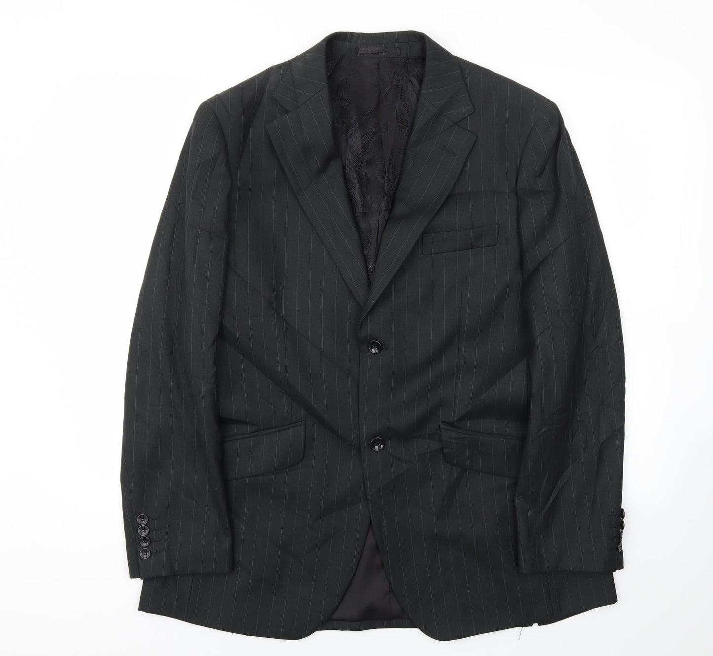Mens UK Size 40 Milan Regular Black Suit Jacket
