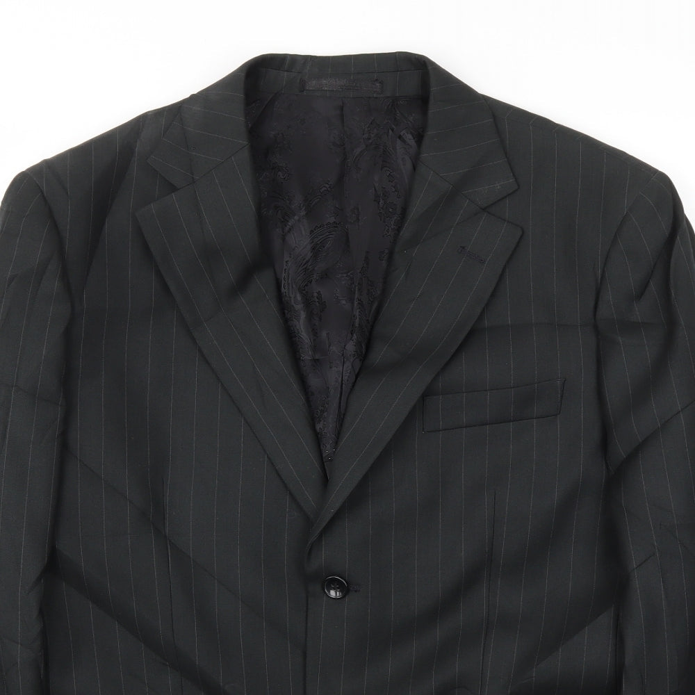 Mens UK Size 40 Milan Regular Black Suit Jacket