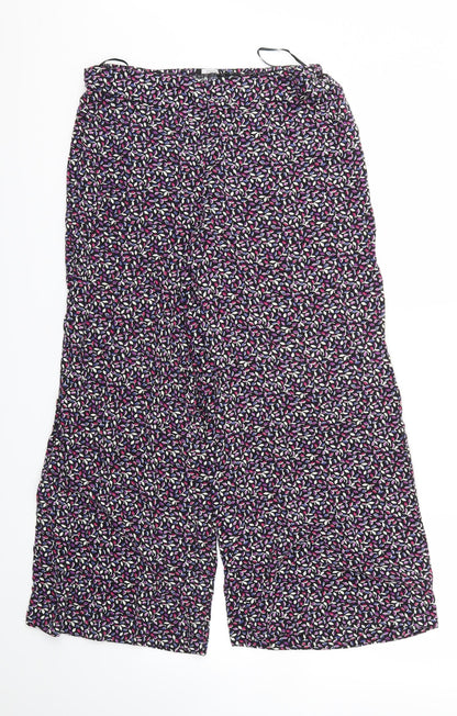 F&F Womens Purple Floral  Trousers  Size 10 L24 in
