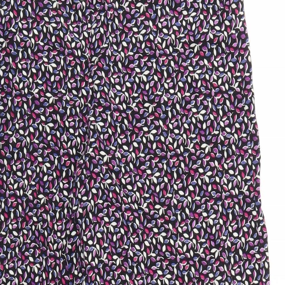 F&F Womens Purple Floral  Trousers  Size 10 L24 in