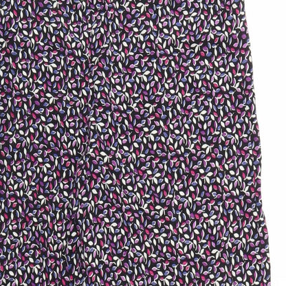 F&F Womens Purple Floral  Trousers  Size 10 L24 in